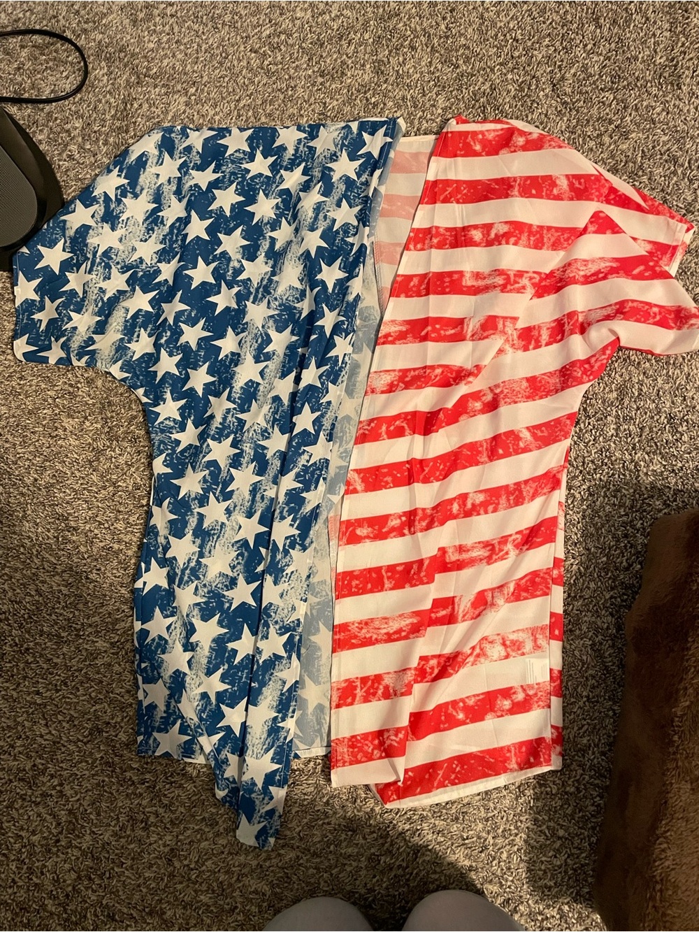American Flag Star & Stripe Tunic Top - Red, White & Blue